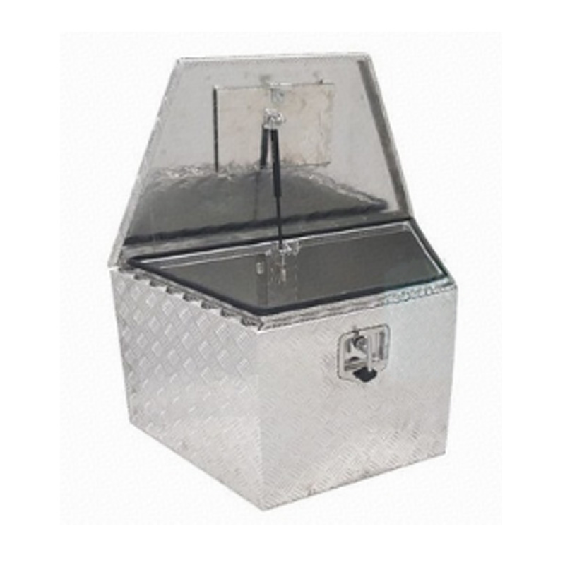 Caja de herramientas de almacenamiento de lengua del remolque de aluminio con bloqueo