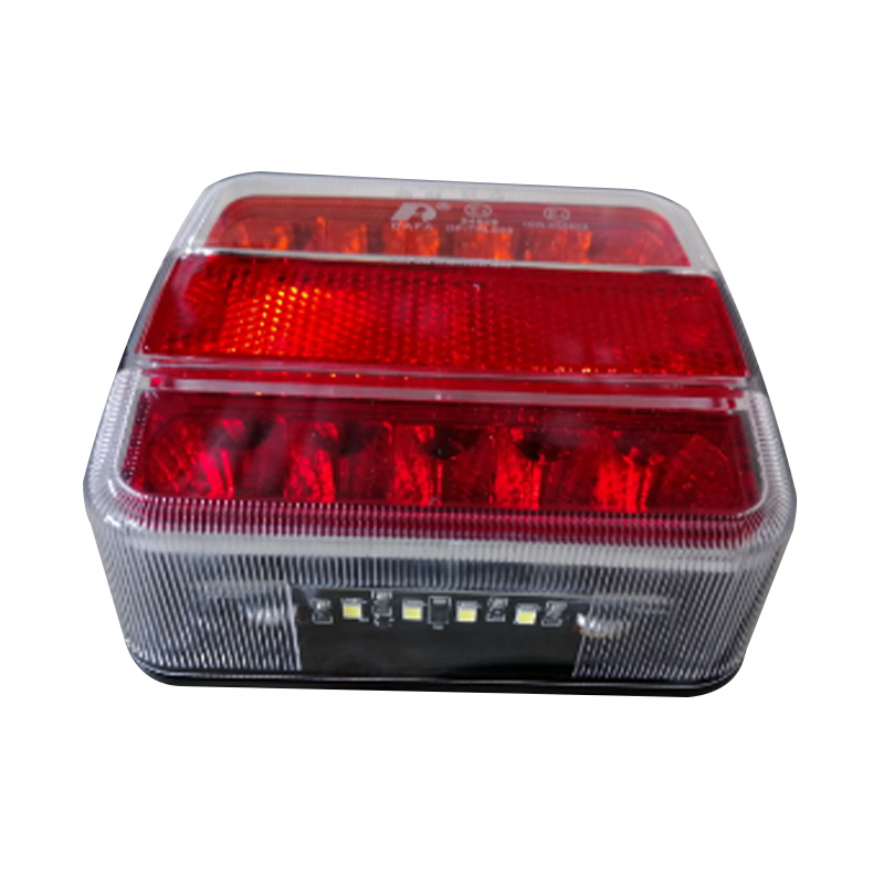 Luz trasera LED M/Volt 107 x 99 mm 12/24V con luz de matrícula