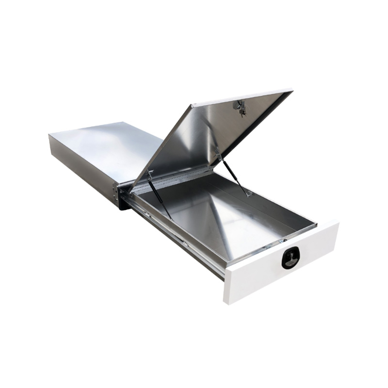 Caja de herramientas UTE de aluminio de 1.4m debajo de la bandeja de herramientas de herramientas de herramientas Traso de la bandeja de transmisión Tapa de la caja de herramientas