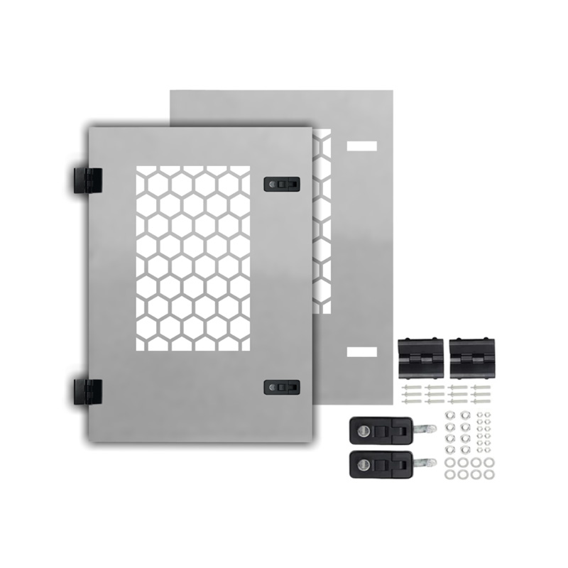 Puerta de caja de herramientas trasero bloqueable de 570 x 810 mm