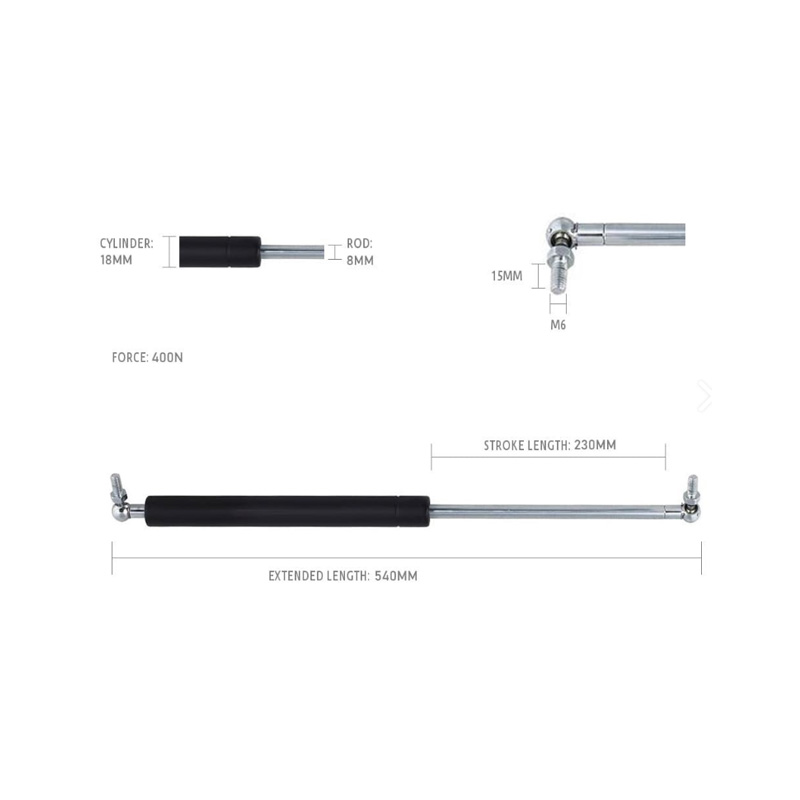 Strut de gas 230-540/400N GS230-540-400N